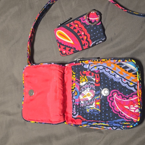 NWOT Vera Bradley Twightlight Paisley Crossbody Bag and Card Holder Set - Picture 3 of 3